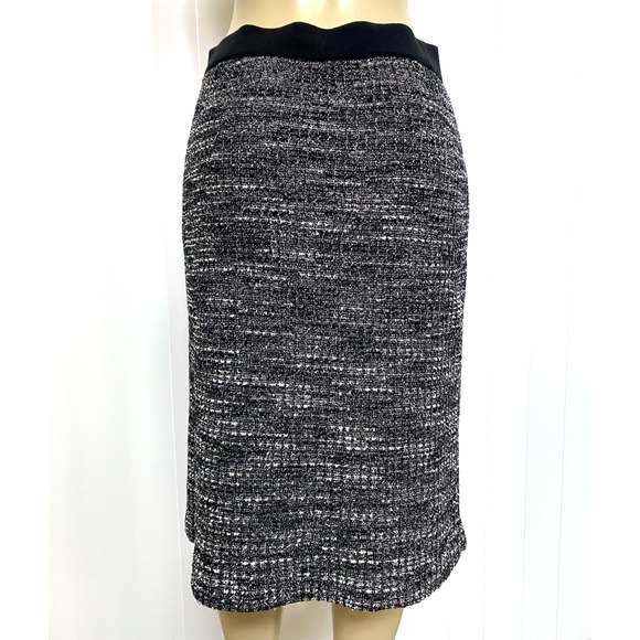 Misook Collection Skirt Knit Tweed Pull On Straight Pencil Metallic M - Picture 4 of 6